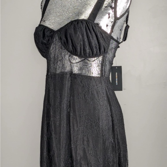 NWT DANIELLE BERNSTEIN LACE SHEER MIDI DRESS - M - Picture 6 of 12